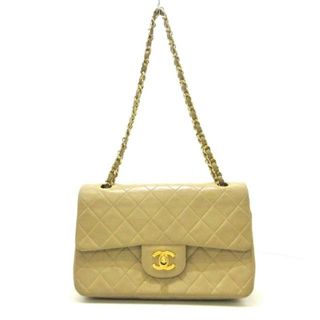 シャネル(CHANEL)のCHANEL(シャネル) ショルダーバッグ レディース ダブルフラップマトラッセ ベージュ チェーンショルダー/ゴールド金具 ラムスキン(ショルダーバッグ)