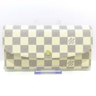 ルイヴィトン(LOUIS VUITTON)のLOUIS VUITTON(ルイヴィトン) 長財布 ダミエ美品  ポルトフォイユエミリー N41625 ローズ・バレリーヌ イニシャル刻印 ダミエ・アズール キャンバス(財布)