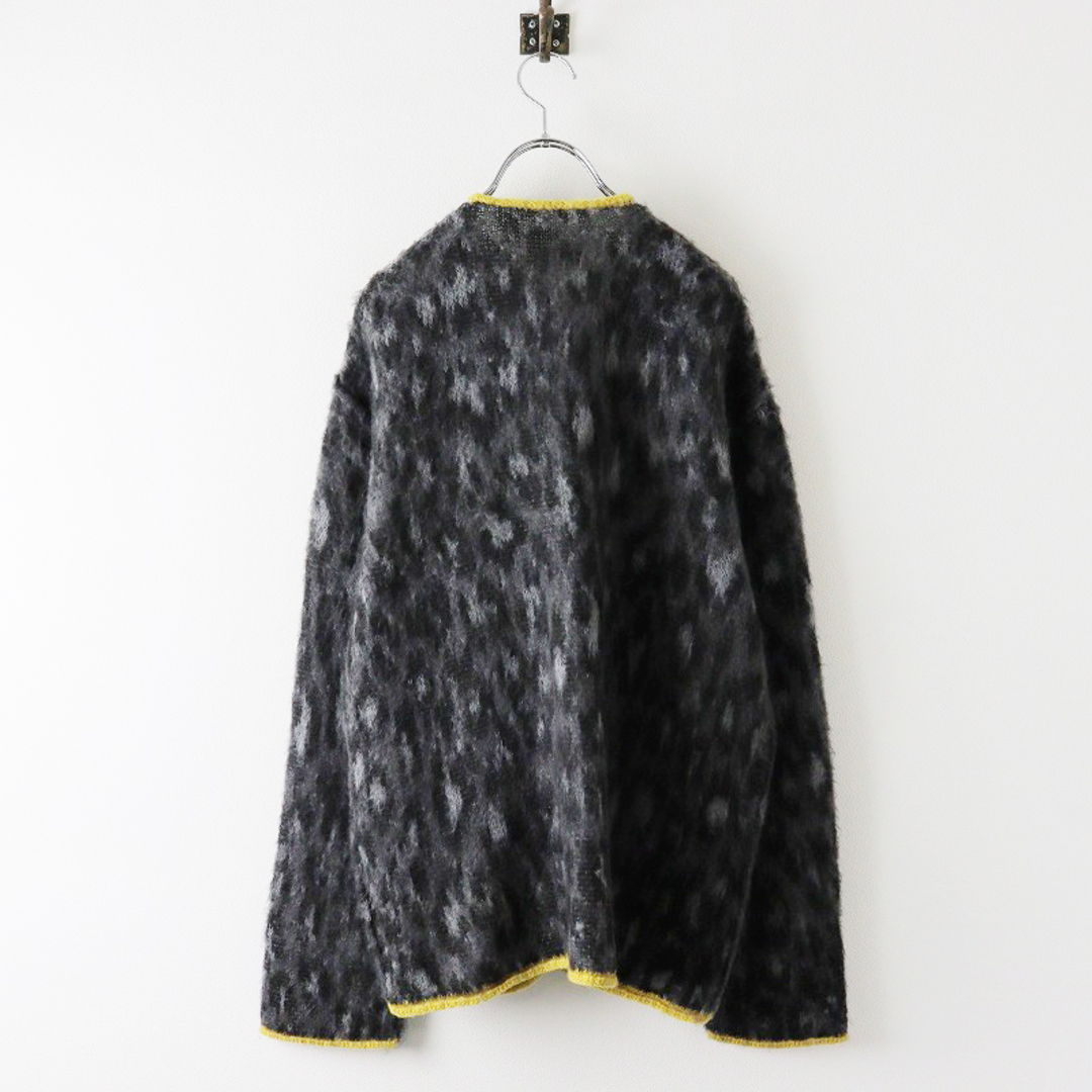 メンズ 2022AW サカイ sacai Leopard Knit Cardigan モヘヤ混 メンズ 2022AW サカイ sacai Leopard Knit Cardigan モヘヤ混
