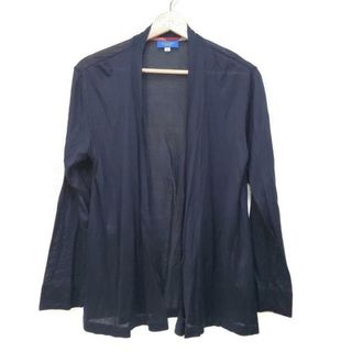 ブルーレーベルクレストブリッジ(BLUE LABEL CRESTBRIDGE)のBLUE LABEL CRESTBRIDGE(ブルーレーベルクレストブリッジ) カーディガン サイズ38 M レディース美品  - ネイビー 長袖/シースルー(カーディガン)