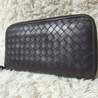 Bottega Veneta - 美品 Bottega Veneta イントレチャート ラウンドファスナー 長財布