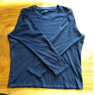 ユニクロ(UNIQLO)のユニクロ　クルーネック　コットン　長袖Tシャツ(Tシャツ/カットソー(七分/長袖))