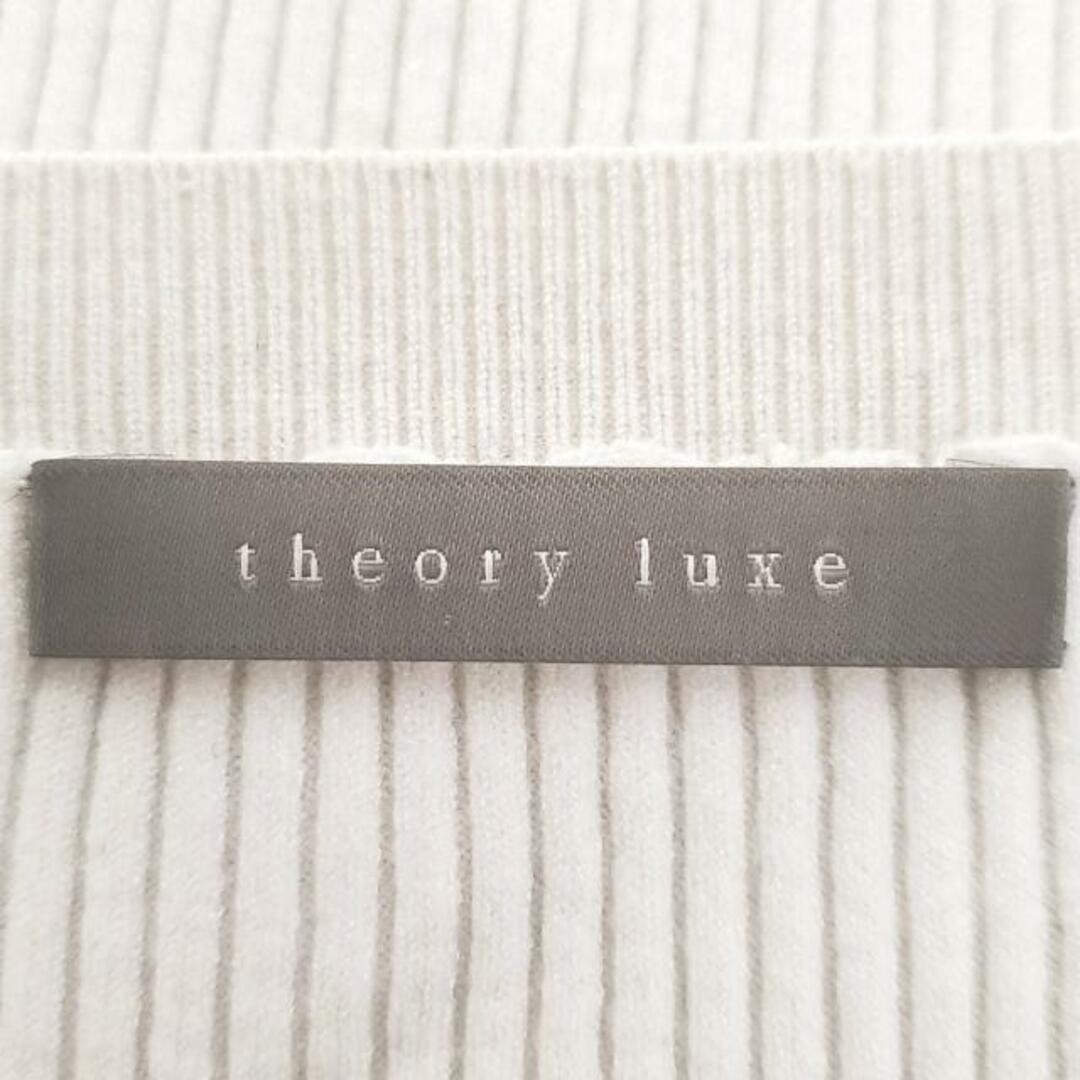 Theory luxe(セオリーリュクス)のtheory luxe(セオリーリュクス) 半袖カットソー サイズ38 M レディース - 白 クルーネック レディースのトップス(カットソー(半袖/袖なし))の商品写真