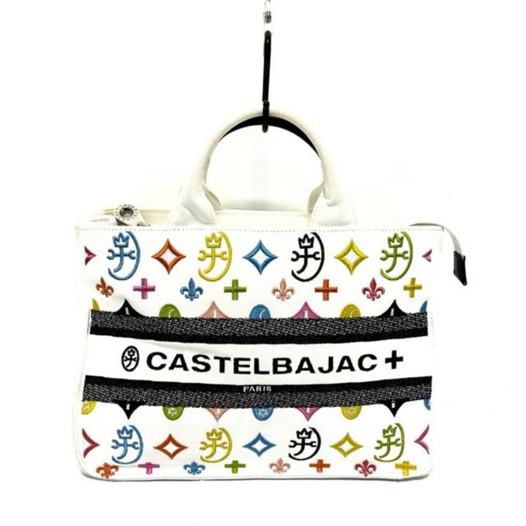 CASTELBAJAC(カステルバジャック)のCastelbajac(カステルバジャック) ハンドバッグ - 白×ブルー×マルチ 刺繍/Castelbajac+ キャンバス レディースのバッグ(ハンドバッグ)の商品写真