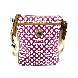 コーチ(COACH)のCOACH(コーチ) ショルダーバッグ オプアート 42420 ライトピンク×ピンク×ベージュ コーティングキャンバス×レザー(ショルダーバッグ)