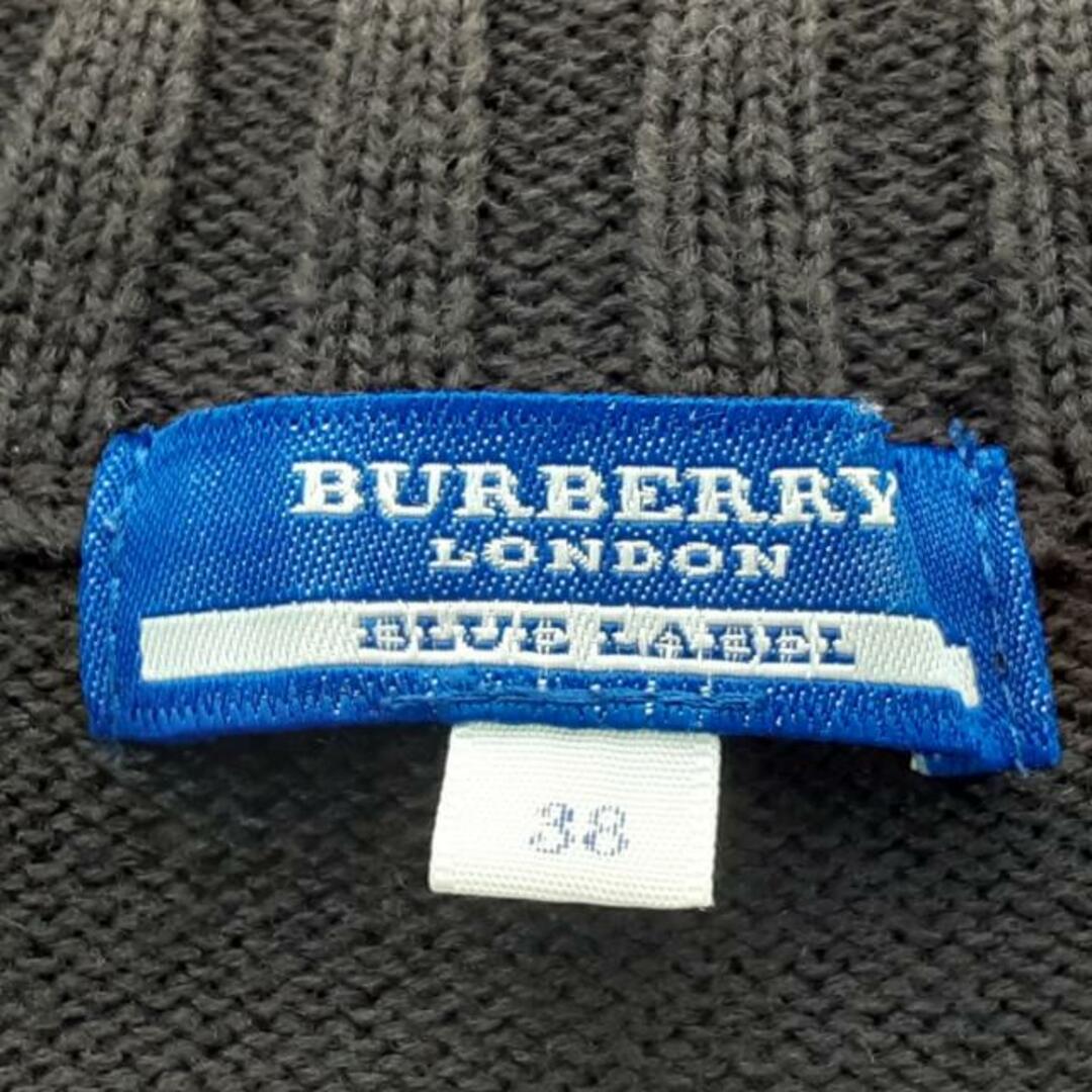 BURBERRY BLUE LABEL(バーバリーブルーレーベル)のBurberry Blue Label(バーバリーブルーレーベル) カーディガン サイズ38 M レディース - 黒 七分袖/ニット レディースのトップス(カーディガン)の商品写真