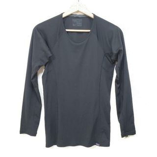 パタゴニア(patagonia)のPatagonia(パタゴニア) 長袖カットソー サイズXXS XS メンズ美品  - 黒 クルーネック(Tシャツ/カットソー(七分/長袖))