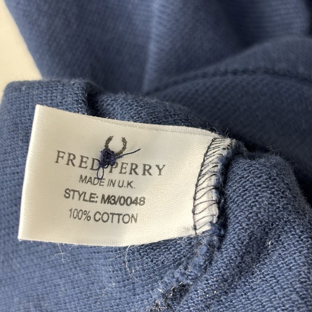 FRED PERRY(フレッドペリー)のフレッドペリー　半袖　ポロシャツ　M3 ビンテージ　ネイビー　40 L 古着 メンズのトップス(ポロシャツ)の商品写真