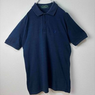 フレッドペリー(FRED PERRY)のフレッドペリー　半袖　ポロシャツ　M3 ビンテージ　ネイビー　40 L 古着(ポロシャツ)