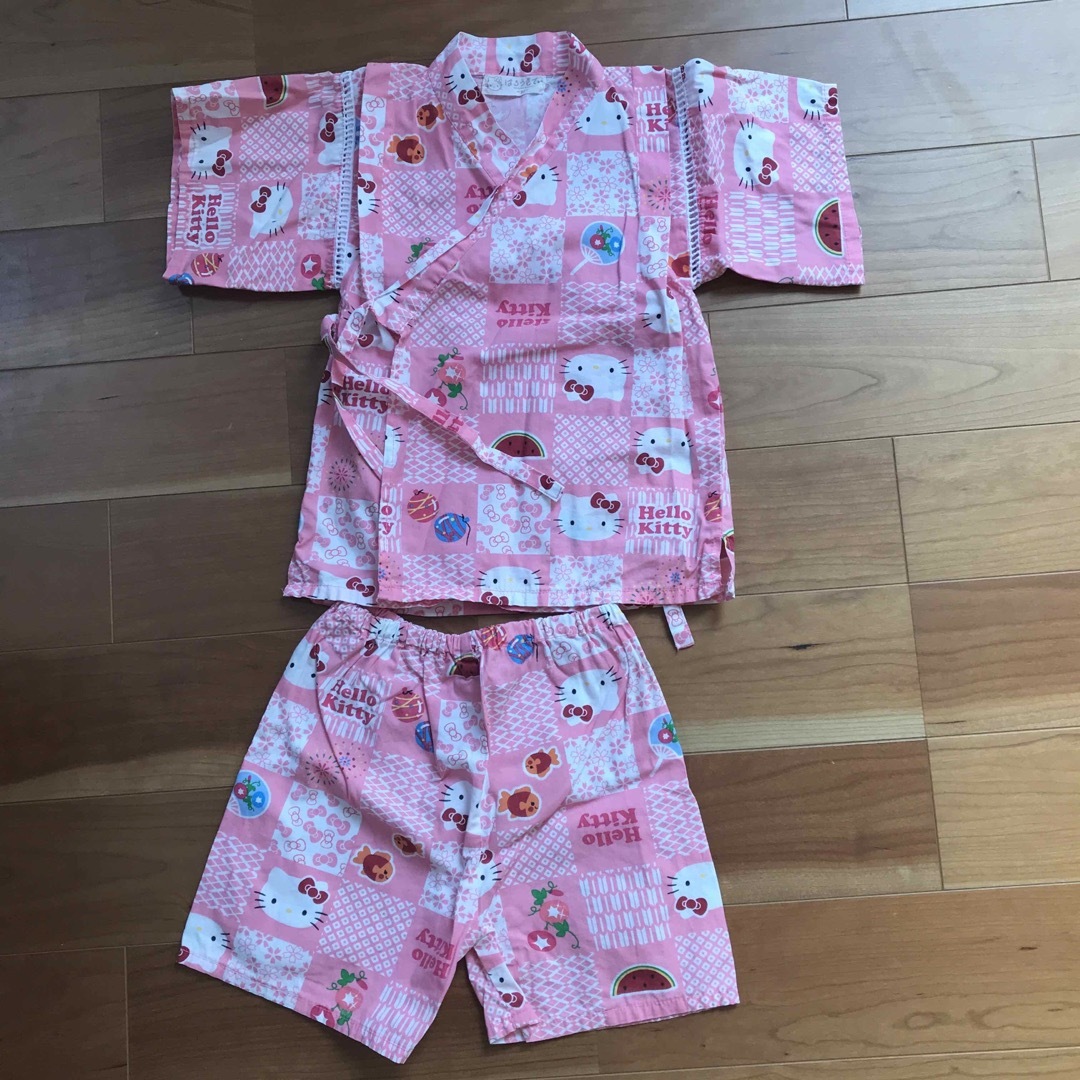 ハローキティ(ハローキティ)のハローキティ　甚平 キッズ/ベビー/マタニティのキッズ服女の子用(90cm~)(甚平/浴衣)の商品写真