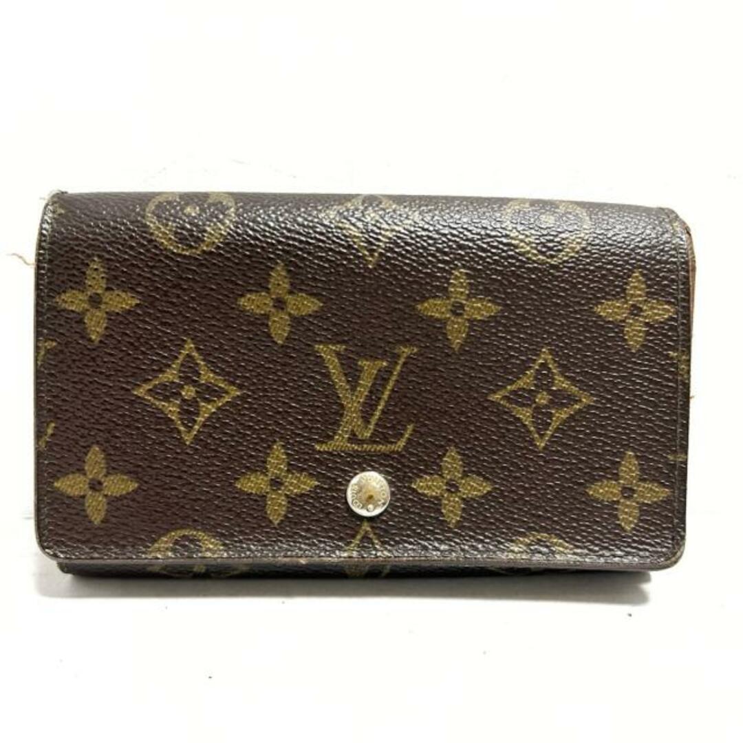 LOUIS VUITTON(ルイヴィトン)のLOUIS VUITTON(ルイヴィトン) 2つ折り財布 モノグラム ポルトモネビエトレゾール M61730 - ■外側素材　⇒　モノグラム・キャンバス ■内側素材　⇒　クロスグレインレザー レディースのファッション小物(財布)の商品写真