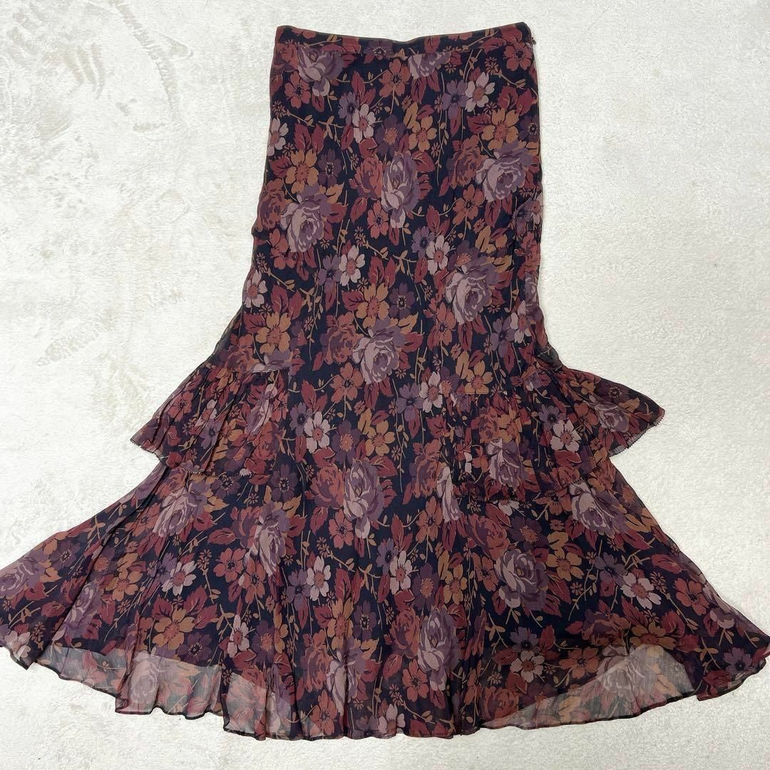 POLO RALPH LAUREN(ポロラルフローレン)の新品タグ付き ポロラルフローレン フローラル シフォン マキシスカート レディースのスカート(ロングスカート)の商品写真