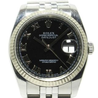 ロレックス(ROLEX)のROLEX(ロレックス) 腕時計 デイトジャスト 116234 メンズ SS×K18WG/ルーレット文字盤/ローマンインデックス/22コマ+余り1コマ（フルコマ）/09.12 黒(その他)