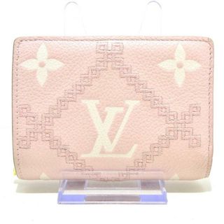 ルイヴィトン(LOUIS VUITTON)のLOUIS VUITTON(ルイヴィトン) 2つ折り財布 モノグラム・アンプラントブロデリー ポルトフォイユクレア M81212 ピンク モノグラム･アンプラント レザー（皮革の種類：牛革）(財布)