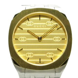 グッチ(Gucci)のGUCCI(グッチ) 腕時計 - YA163405 メンズ GG柄 ゴールド(その他)