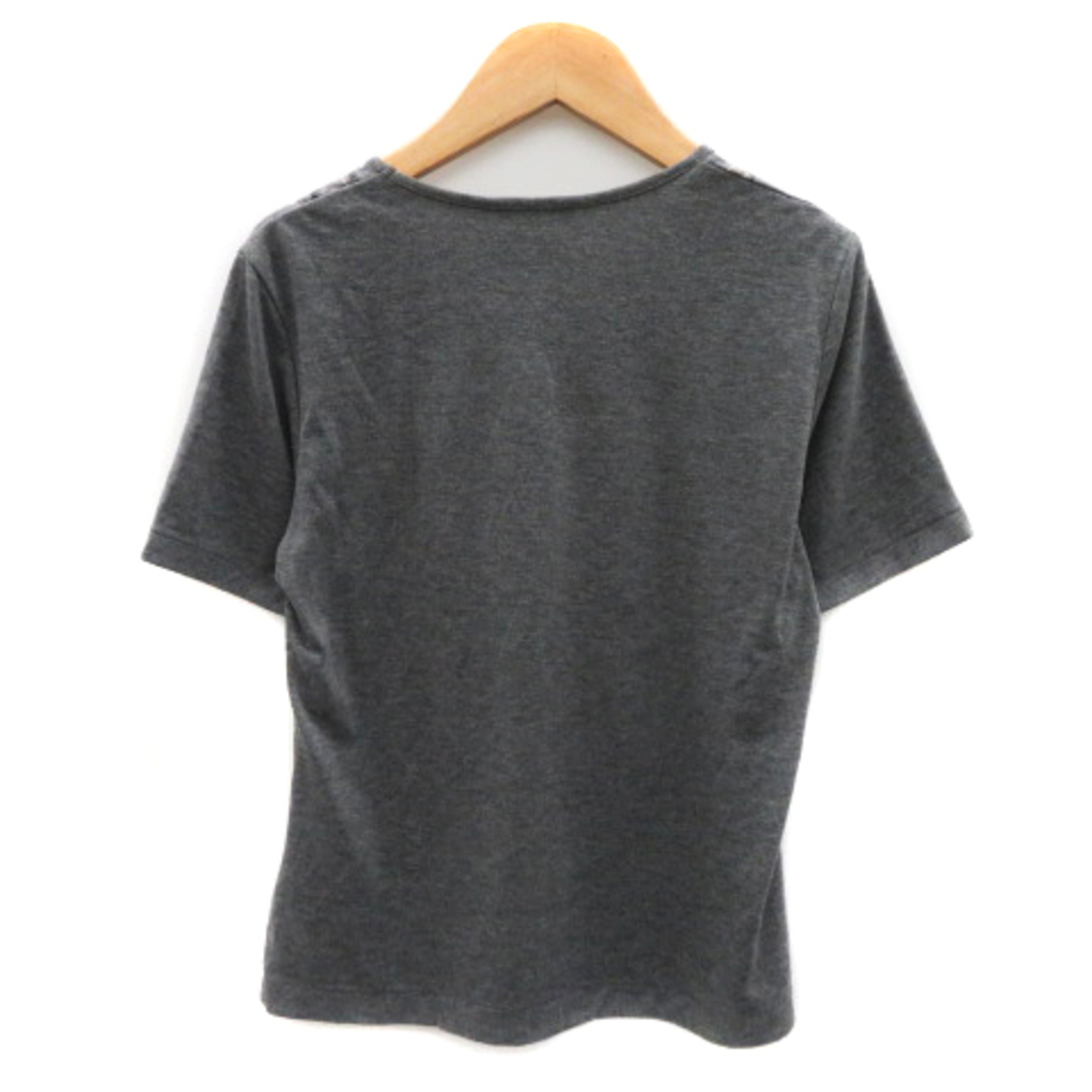INGEBORG(インゲボルグ)のインゲボルグ Tシャツ カットソー 半袖 プリント リボン 9 グレー レディースのトップス(Tシャツ(半袖/袖なし))の商品写真