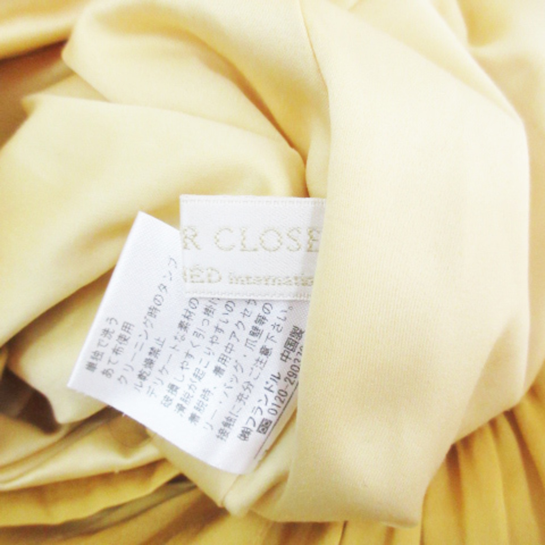 INED(イネド)のイネド SUPERIOR CLOSET プリーツスカート ロング丈 7 黄色 レディースのスカート(ロングスカート)の商品写真