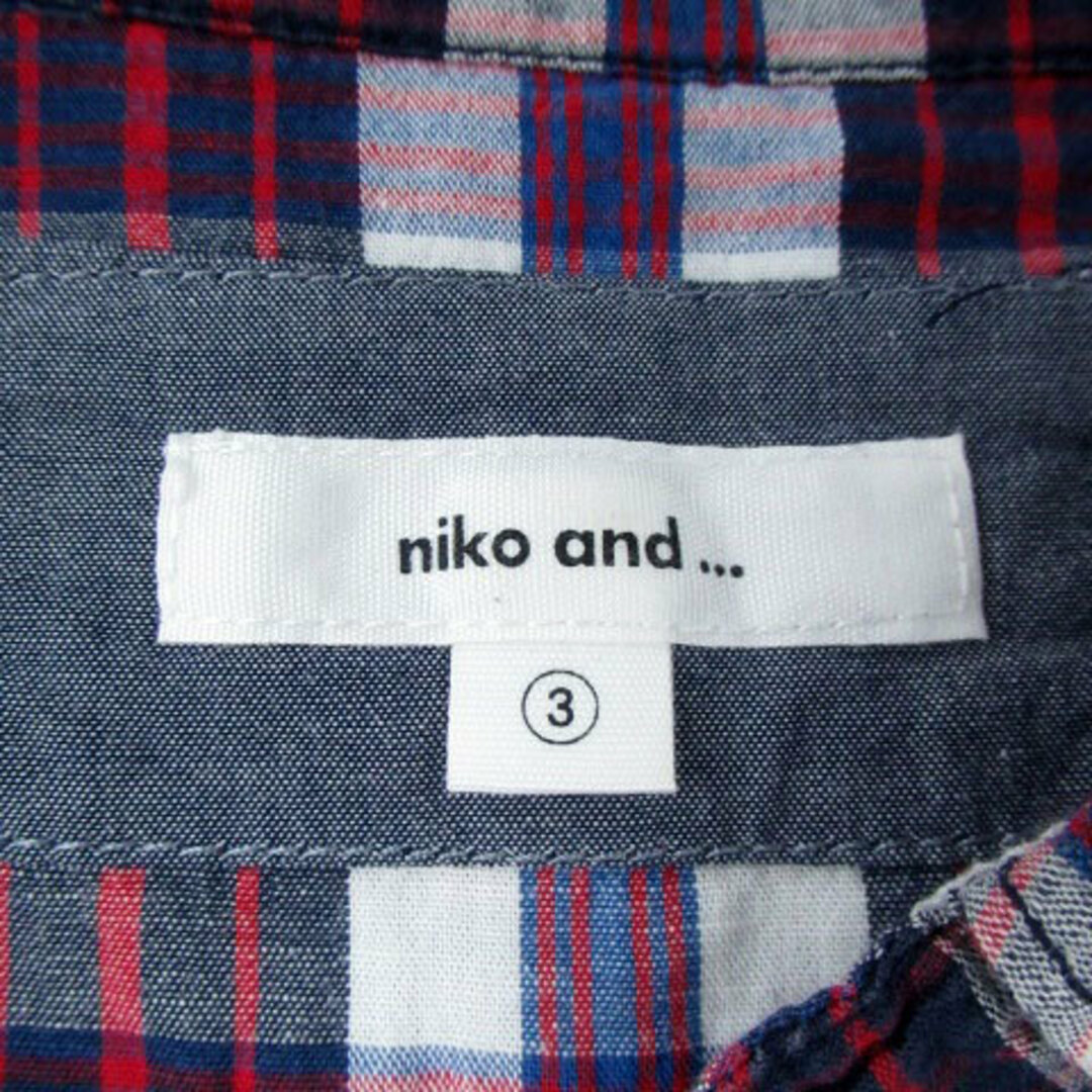 niko and...(ニコアンド)のニコアンド カジュアルシャツ 五分袖 リネン混 オーバーサイズ 3 マルチカラー レディースのトップス(その他)の商品写真