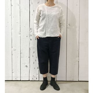 パドカレ(pas de calais)の新品 pas de calais パドカレ 植物染 酒染め プルオーバーシャツ(Tシャツ(長袖/七分))