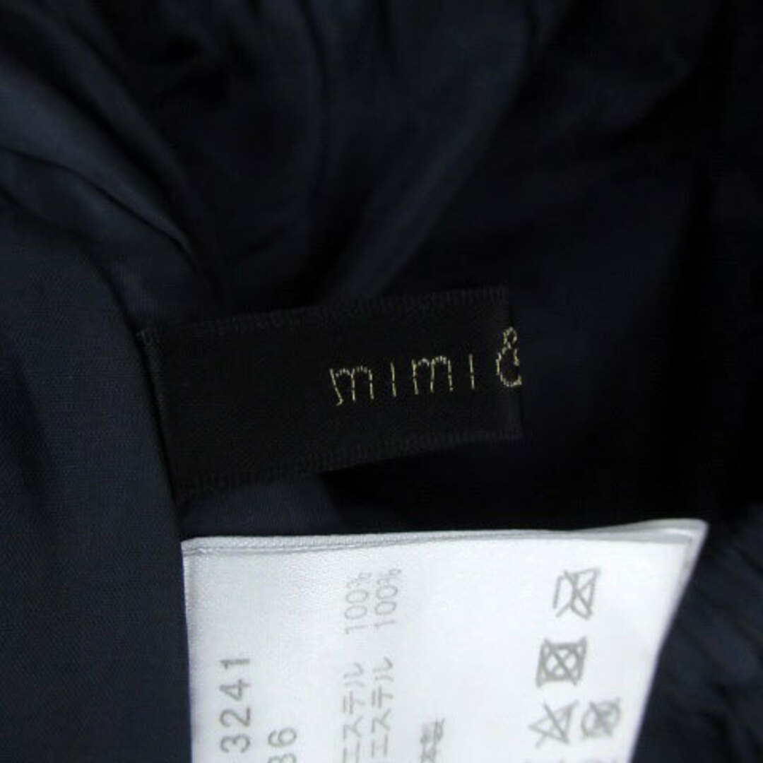 mimi&roger(ミミアンドロジャー)のミミ&ロジャー プリーツスカート ロング丈 サテン 36 紺 ネイビー ■MO レディースのスカート(ロングスカート)の商品写真