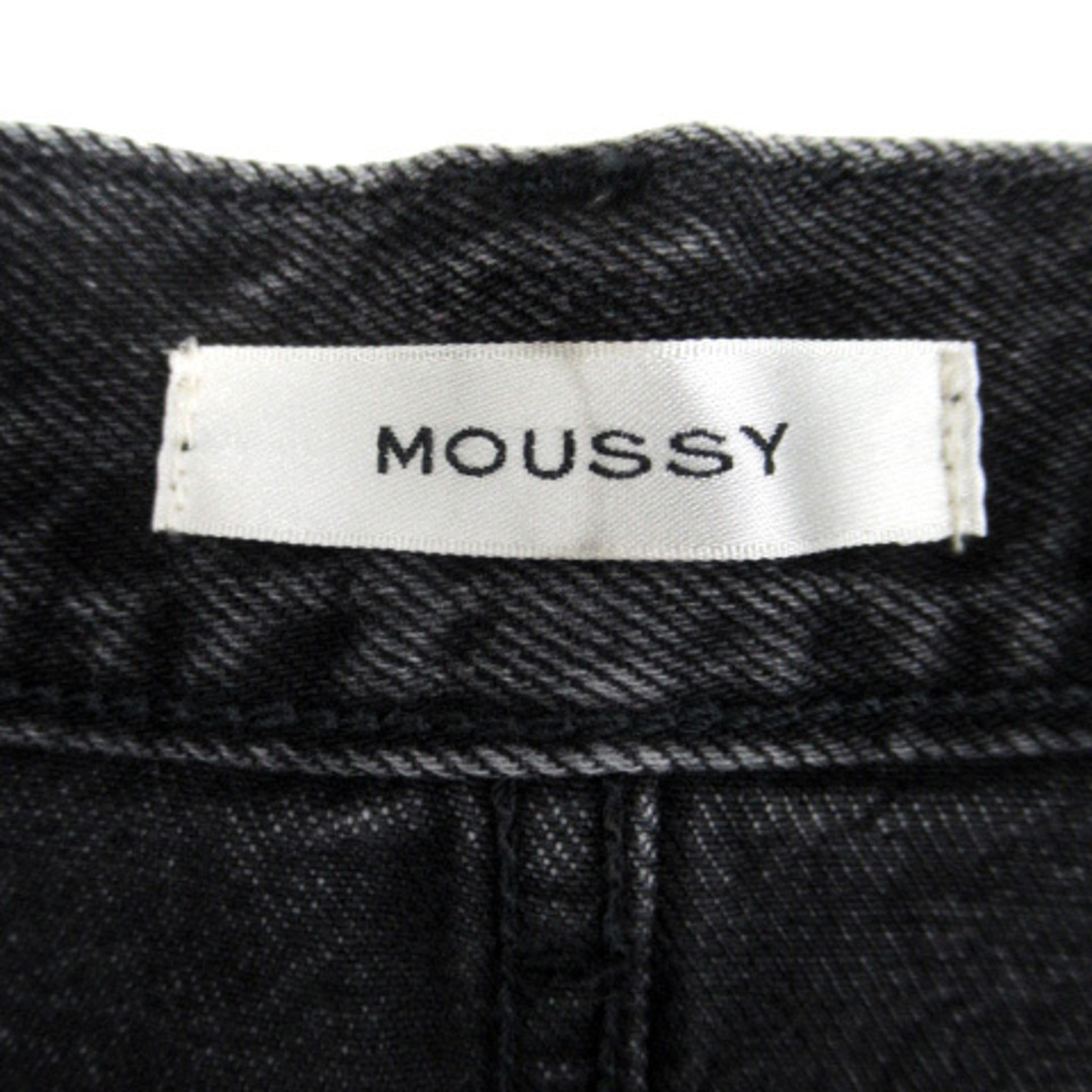 moussy(マウジー)のマウジー デニムスカート フレアスカート ロング丈 カットオフ 0 黒 ■MO レディースのスカート(ロングスカート)の商品写真