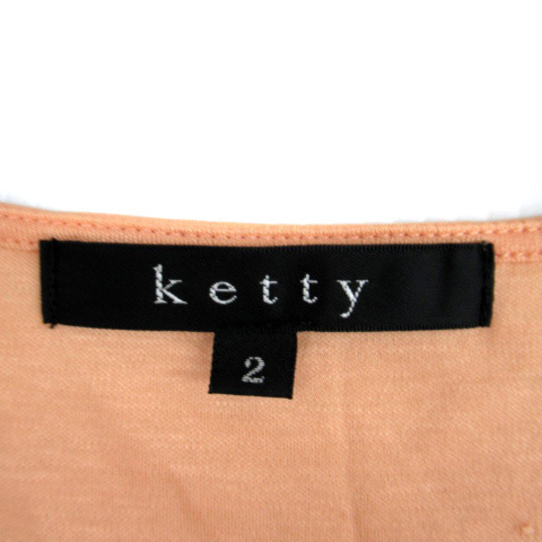 ketty(ケティ)のケティ カットソー 長袖 シースルー 切替 プリーツ 2 オレンジ ■MO レディースのトップス(カットソー(長袖/七分))の商品写真