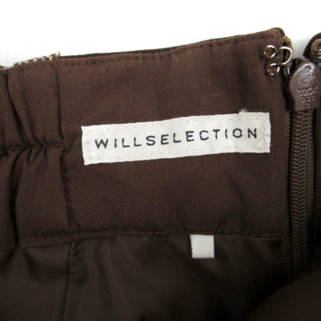 WILLSELECTION(ウィルセレクション)のウィルセレクション タイトスカート ひざ丈 M ブラウン 茶 /SM30 レディースのスカート(ひざ丈スカート)の商品写真