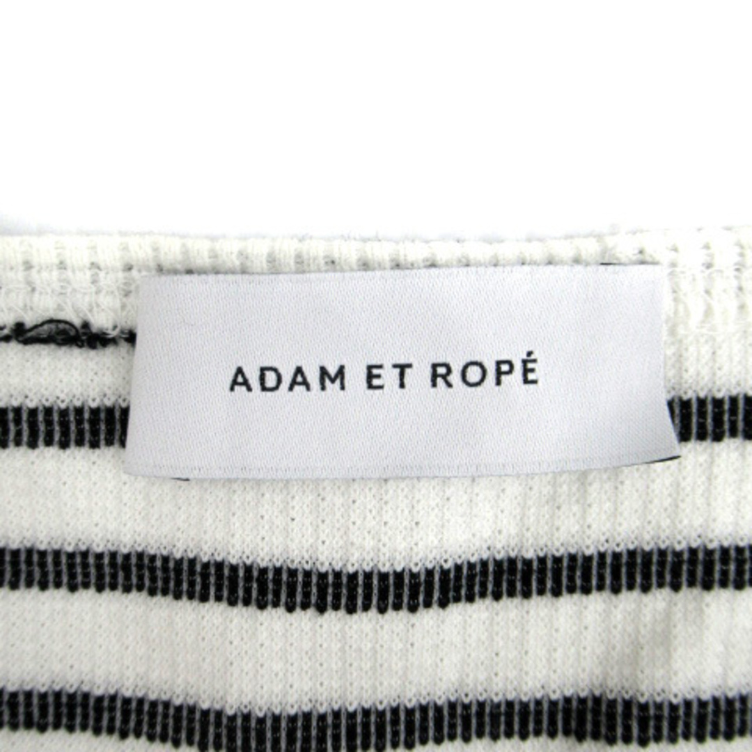 Adam et Rope'(アダムエロぺ)のアダムエロペ Adam et Rope' カットソー 半袖 ボーダー柄 F 白 レディースのトップス(カットソー(半袖/袖なし))の商品写真