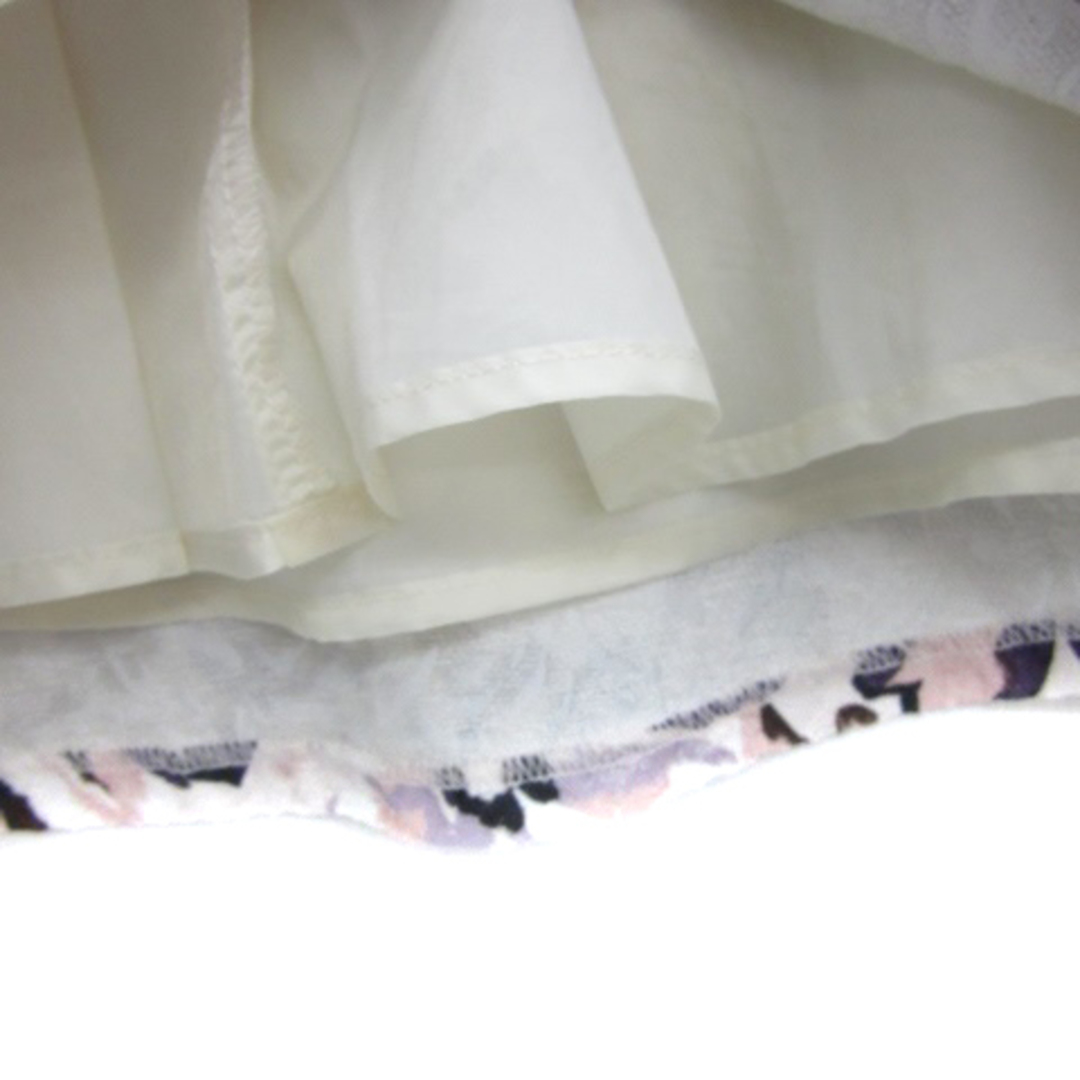 PROPORTION BODY DRESSING(プロポーションボディドレッシング)のプロポーション ボディドレッシング フレアスカート ミモレ丈 花柄 2S 白 レディースのスカート(ひざ丈スカート)の商品写真