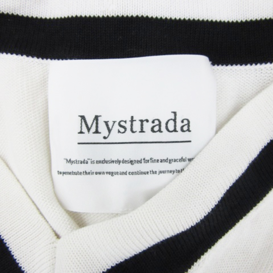 Mystrada(マイストラーダ)のマイストラーダ ニットベスト プルオーバー Vネック ライン 38 ホワイト 白 レディースのトップス(ベスト/ジレ)の商品写真