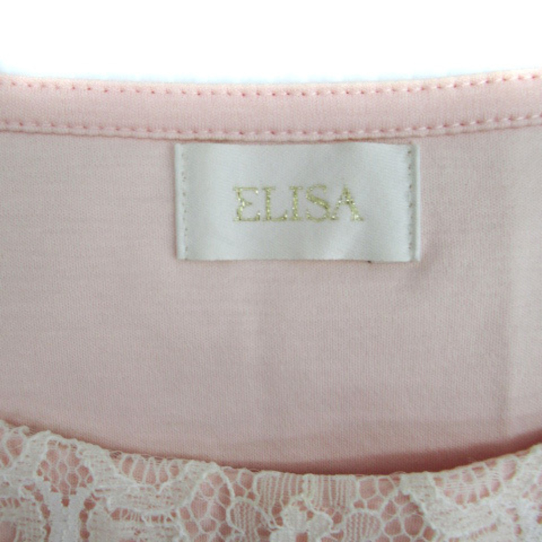エリザ ELISA カットソー フレンチスリーブ レース 2 ライトピンク レディースのトップス(カットソー(半袖/袖なし))の商品写真