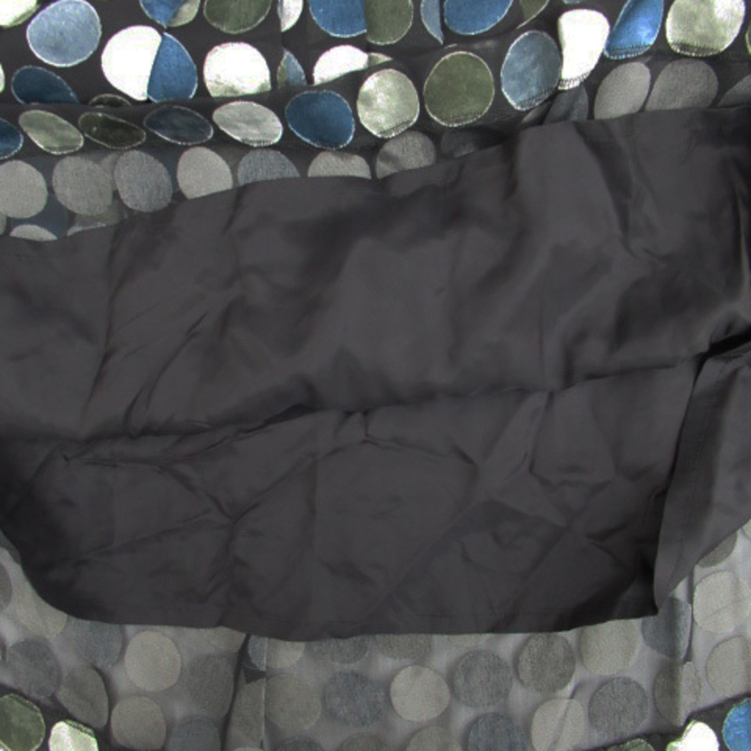 プリマ アトリーチェ プリーツスカート ドット柄 38 マルチカラー 黒 レディースのスカート(ひざ丈スカート)の商品写真