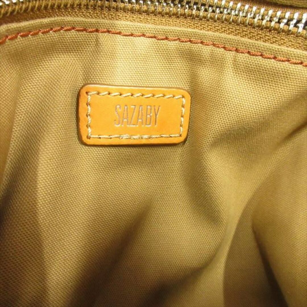 SAZABY(サザビー)のサザビー SAZABY レザー ドローストリング バッグ 鞄 巾着 ハンド レディースのバッグ(ハンドバッグ)の商品写真