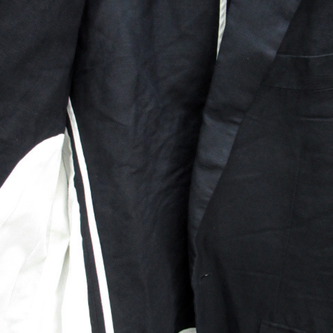 HARE(ハレ)のハレ HARE テーラードジャケット ミドル丈 シングルボタン リネン M 黒 メンズのジャケット/アウター(テーラードジャケット)の商品写真