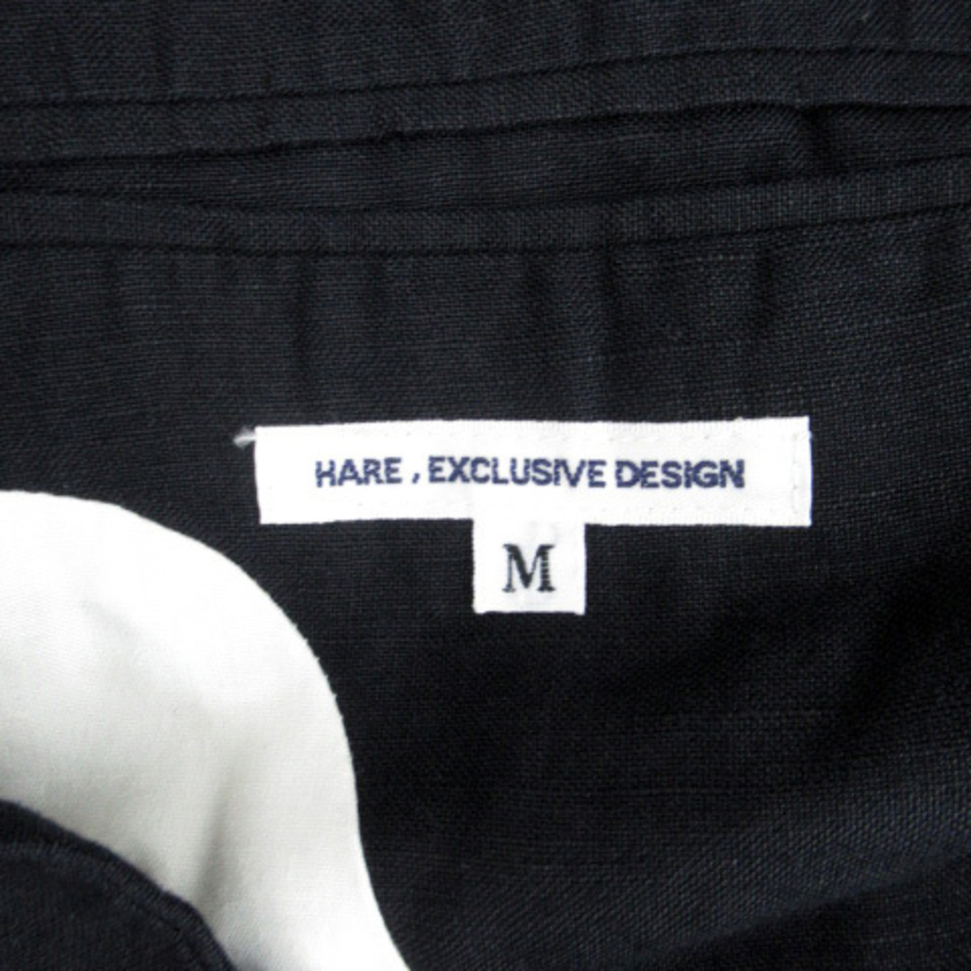 HARE(ハレ)のハレ HARE テーラードジャケット ミドル丈 シングルボタン リネン M 黒 メンズのジャケット/アウター(テーラードジャケット)の商品写真