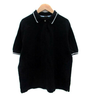 パーリッシィ(PAR ICI)のパーリッシィ ポロシャツ ポロカラー 半袖 無地 F 黒 ブラック オフホワイト(ポロシャツ)