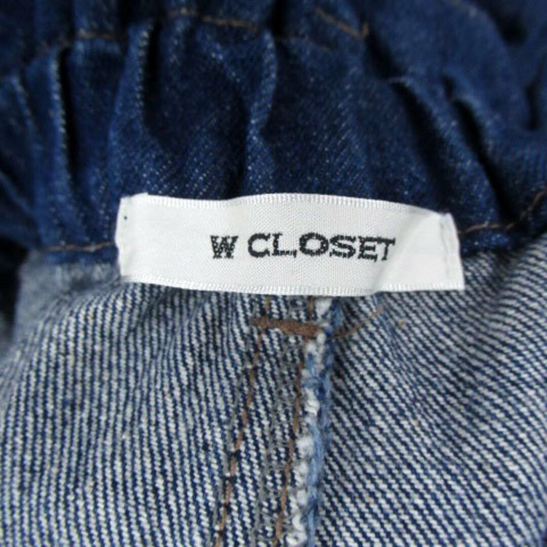 w closet(ダブルクローゼット)のダブルクローゼット デニムパンツ ジーンズ テーパードパンツ アンクル丈 F 青 レディースのパンツ(デニム/ジーンズ)の商品写真