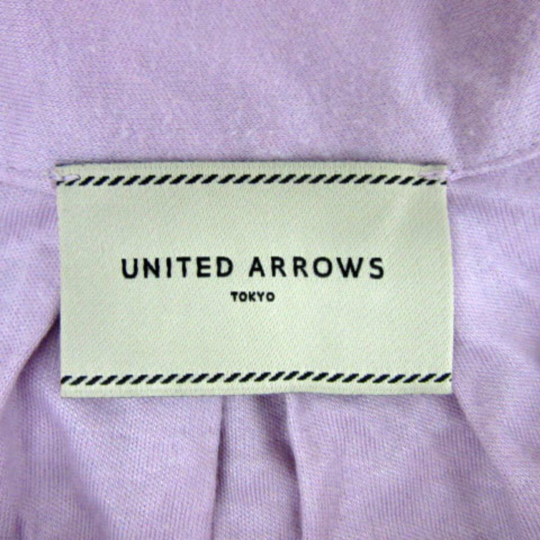 UNITED ARROWS(ユナイテッドアローズ)のユナイテッドアローズ カットソー ノースリーブ ボウタイ 無地 ライラック レディースのトップス(カットソー(半袖/袖なし))の商品写真