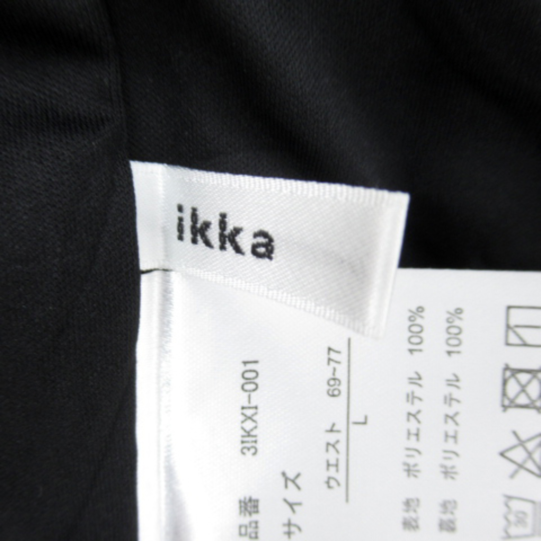 ikka(イッカ)のイッカ ikka プリーツパンツ ワイドパンツ イージーパンツ ロング丈 L 黒 レディースのパンツ(その他)の商品写真