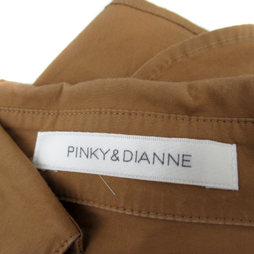Pinky&Dianne(ピンキーアンドダイアン)のピンキー&ダイアン ピンダイ シャツワンピース 長袖 スキッパーカラー 38 茶 レディースのワンピース(ひざ丈ワンピース)の商品写真