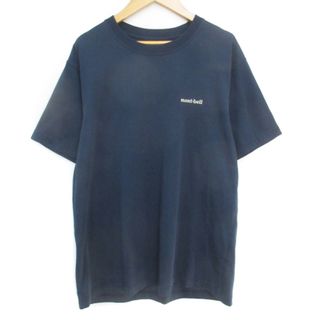 モンベル(mont bell)のモンベル Tシャツ カットソー 半袖 ラウンドネック ロゴプリント L 紺(Tシャツ/カットソー(半袖/袖なし))