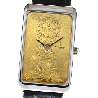 コルム(CORUM)のコルム CORUM 55400 インゴットウォッチ K18WG 手巻き メンズ _810635(腕時計(アナログ))