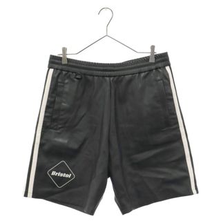 エフシーアールビー(F.C.R.B.)のF.C.R.B. エフシーアールビー SYNTHETIC LEATHER SHORTS ロゴ刺繍 シンセティックレザー ラインショートパンツ FCRB-230002 ブラック(ショートパンツ)