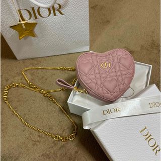 ディオール(Dior)の【即日発送】DIOR CARO チェーンハートポーチ バッグ(ショルダーバッグ)