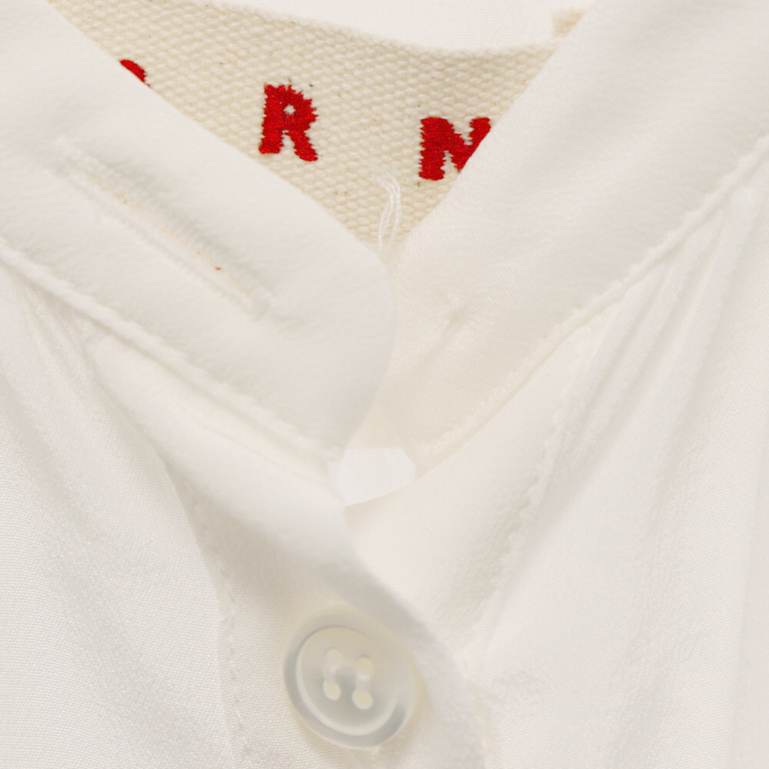 Marni(マルニ)のMARNI マルニ 23SS White Silk Long Sleeved Shirt シルク ロングスリーブ ブラウス 長袖シャツ ホワイト CAMA0529A1 UTSF72 レディース メンズのトップス(シャツ)の商品写真