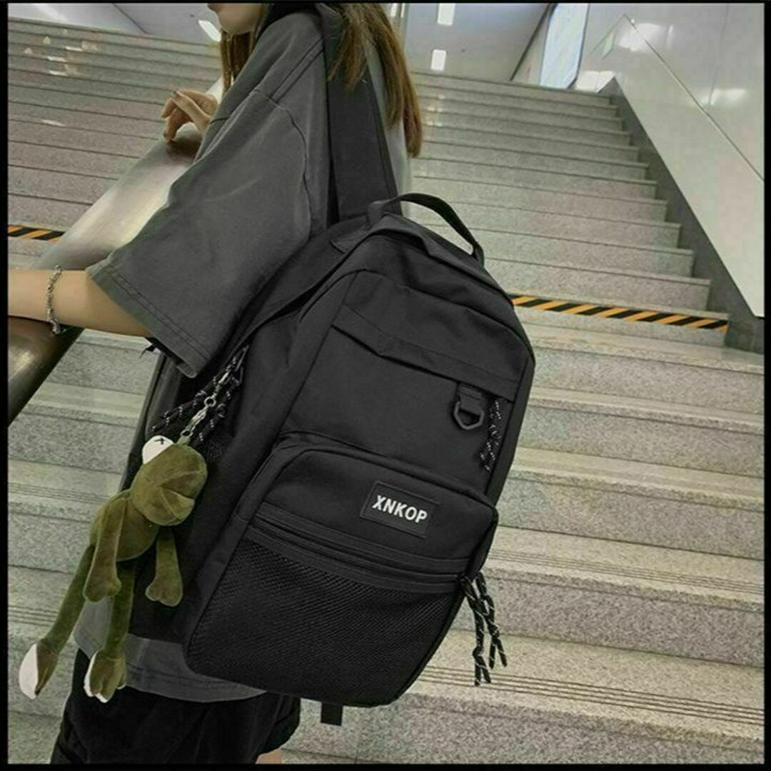 リュックレディース 韓国リュック 推し活 ブラック バックパック ユニセックス メンズのバッグ(バッグパック/リュック)の商品写真