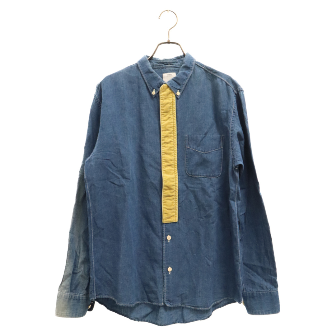 VISVIM(ヴィスヴィム)のVISVIM ヴィスヴィム 13SS CRAVAT SHIRT CHAMBRAY コットン リネン デニム コーデュロイ 長袖シャツ ブルー/イエロー 0113205007012 メンズのトップス(シャツ)の商品写真