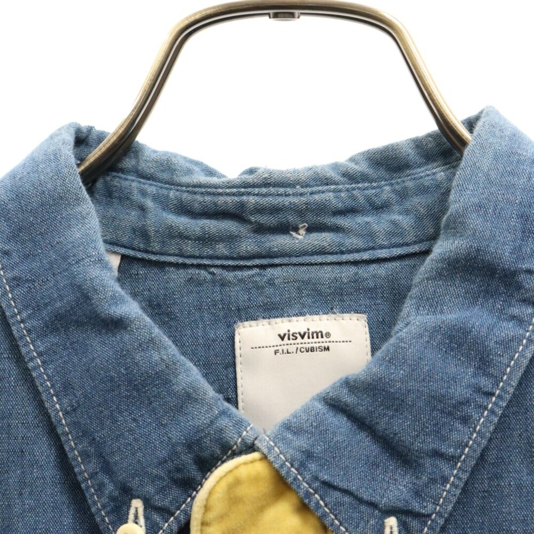 VISVIM(ヴィスヴィム)のVISVIM ヴィスヴィム 13SS CRAVAT SHIRT CHAMBRAY コットン リネン デニム コーデュロイ 長袖シャツ ブルー/イエロー 0113205007012 メンズのトップス(シャツ)の商品写真