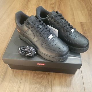 シュプリーム(Supreme)のNIKE Supreme Air Force1 スニーカー ブラック 27cm(スニーカー)