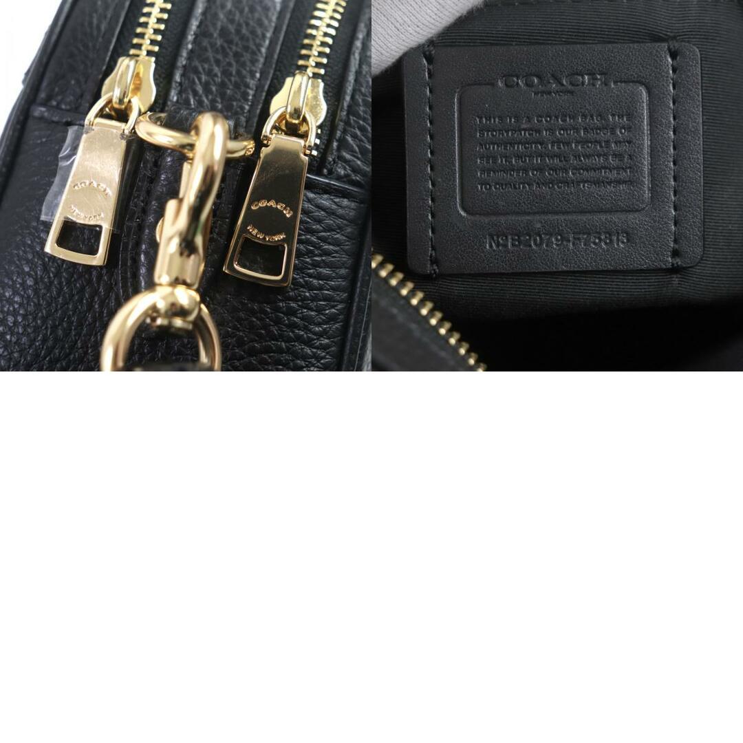 COACH(コーチ)の極美品▼COACH コーチ F75818 ホースアンドキャリッジ レザー ペブルドレザー ジェス クロスボディバッグ ショルダーバッグ ブラック ゴールド金具 レディース レディースのバッグ(ショルダーバッグ)の商品写真